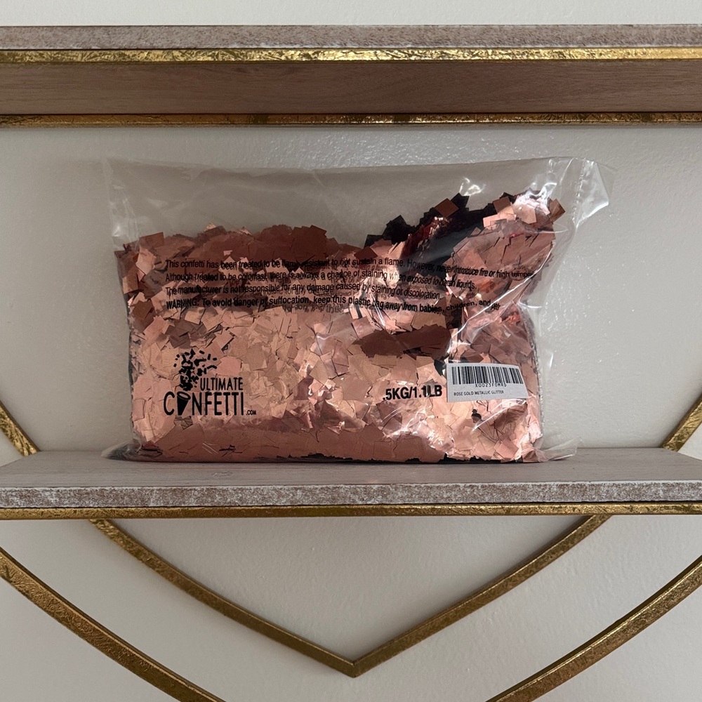 Metallic Rose Gold Party Confetti